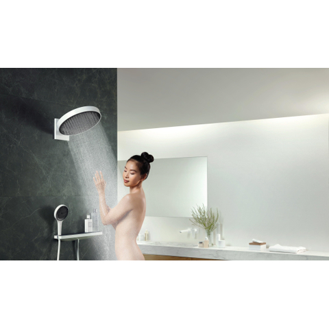 Hansgrohe RainFinity PowderRain - hoofddouche 360 - 3jet - met douchearm 10-30° verticaal kantelbaar - diameter 36cm - mat wit SW358868
