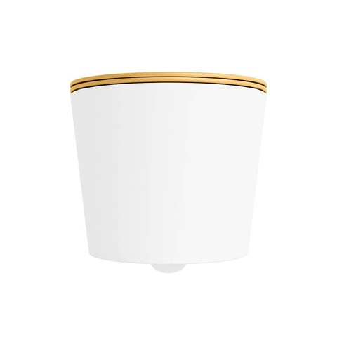 Mondiaz LAVIE hangtoilet – spoelrandloos – 36 x 53 cm – met softclose zitting – Talc (wit), zitting Ocher (geel) SW1208681