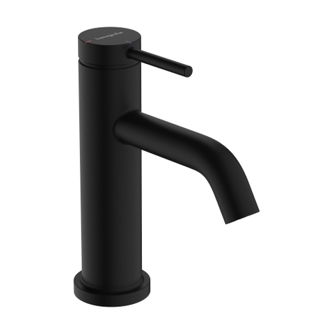 Hansgrohe Tecturis S - wastafelkraan - 1-gats - 80 coolstart m. pop-up trekwaste m. vaste uitloopvoorsprong 10.8cm - mat zwart SW1126277