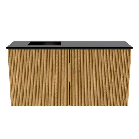Mondiaz JOYA 80cm meuble de salle de bains - couleur Oak - Vasque FAYE position Gauche Sans trou de robinet couleur Urban SW1421165