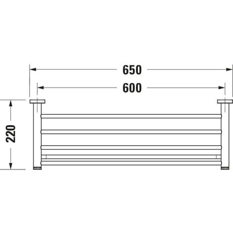 Duravit D Code Portant serviettes 63x22cm chrome GA49426