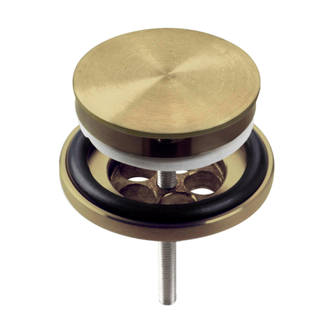 Clou Mini Wash Me plug met afdekkap goud geborsteld PVD SW1108685