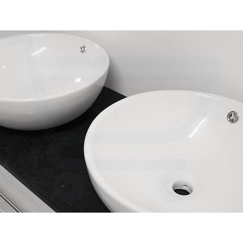 Saniclass Exclusive Line meuble 120cm avec deux vasques à poser Blanc brillant SW8356