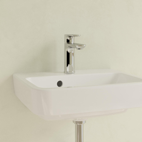 Villeroy & Boch O.novo fontein onderzijde - geslepen - 45x37cm m.1 kraangat CeramicPlus - White Alpine (glans wit) SW448475