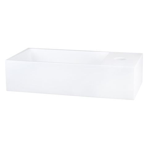 Differnz Solid fontein - 36x18.5x9cm - 1 kraangat - wit SW705498