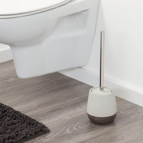 Sealskin Braid Brosse de toilette avec support Gris clair SW207173