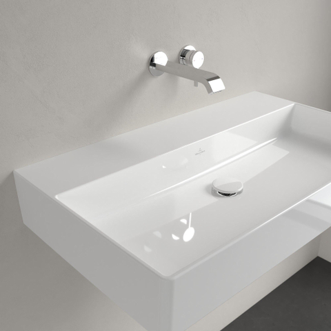 Villeroy & Boch memento 2.0 wastafel onderzijde - geslepen - 80x47cm - zonder overloop - zonder kraangat CeramicPlus - White Alpine (glans wit) SW336027
