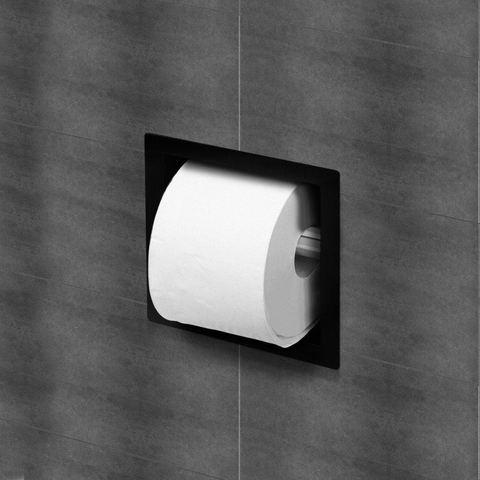 Looox Closed Porte-papier toilette encastrable carré acier inoxydable SW383205