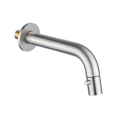 Fortifura Calvi Fonteinkraan - inbouw - uitloop 19.5cm - inkortbaar - PVD - Geborsteld RVS PVD (RVS) OUTLETSTORE STORE44518