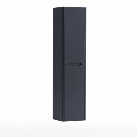 H&R badmeubelen Juice Hoge Kast - 40x35x170cm - met ronde hoeken - 2 deuren - linksdraaiend - dark blue mat SW875795