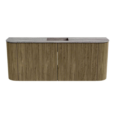 Mondiaz JOYA-DLUX 103.2cm meuble de salle de bains - arrondi gauche et droite couleur Dusk - Vasque FAYE position Milieu Sans trou de robinet couleur Oza SW1426029