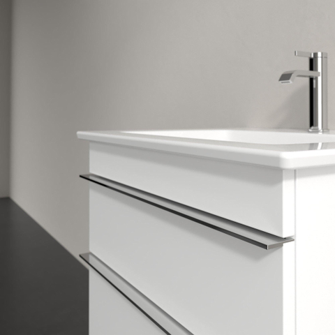 Villeroy & Boch venticello wastafelonderbouwkast - met 2 laden - voor wastafel - 55.3x50.2x59cm - glans wit GA50314