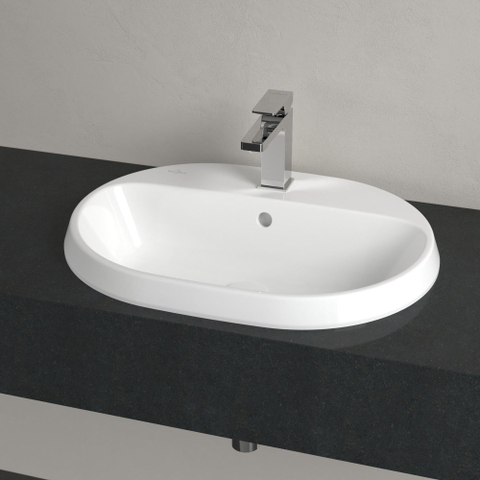 Villeroy & Boch Architectura Lavabo encastré - 600 x 450 x 170 mm - Blanc Alpin CeramicPlus - avec trop-plein - non poli SW762363