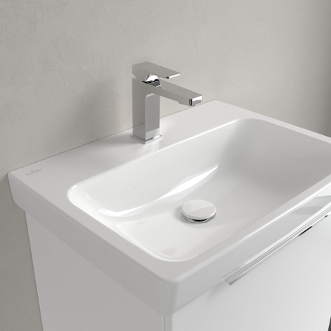 Villeroy & Boch Architectura Wastafel - 44.5x60cm - met kraangat - geslepen onderkant - White Alpine (glans wit) SW1163017