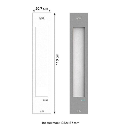 Xenz Feel Good Shower Ir L 110x27x13 5 Zwart 1500W SW648258