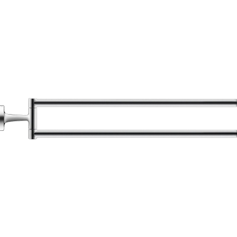 Duravit Starck T Handdoekhouder - 2 stangen - 46.5cm - draaibaar - hoogglans chroom SW297095