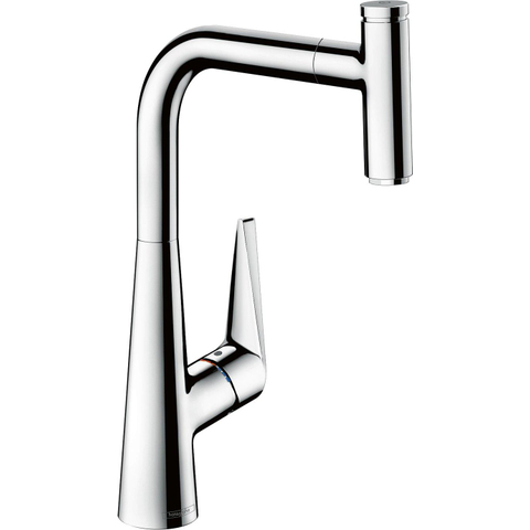 Hansgrohe Talis Select M51 - select - 1 greeps keukenmkr - 300 met uittrekb uitloop - hoogglans chroom SW528994