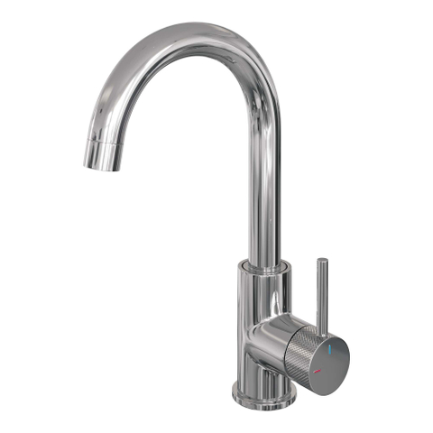 Brauer Chrome carving Mitigeur de lavabo sur plage - haut - orientable - bec rond - modèle a - chrome SW715450