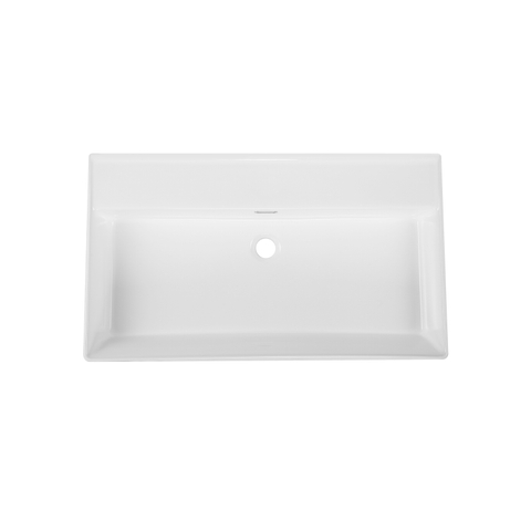Saniclass Legend Lavabo pour meuble - 61x47x12cm - avec trop-plein - 1 vasque - 0 trou de robinet - céramique - blanc brillant SW1382542