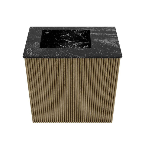 Mondiaz JOYA-DLUX Meuble de toilette 40cm - couleur Dusk - Vasque FAYE position Gauche 1 trou de robinet couleur Lava SW1423207