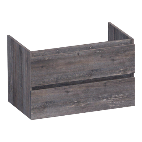 BRAUER Joy meuble sous-lavabo 80 2 tiroirs softclose - sans poignée - 1 découpe pour siphon - Driftwood SW1201179