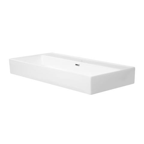 Saniclass Legend Meubelwastafel - 101x47x12cm - met overloop - 1 wasbak - 1 kraangat - keramiek - glans wit SW1382548