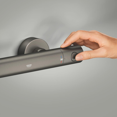GROHE Grohtherm 800 Cosmopolitan douchethermostaat - 15cm - geborsteld hard graphite (antraciet) SW1477572