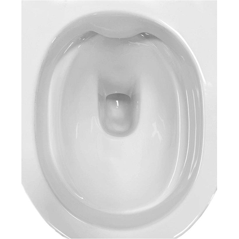 Clou InBe WC suspendu – compact – sans bride – 36,5 x 48 cm – avec abattant softclose – blanc brillant SW369990