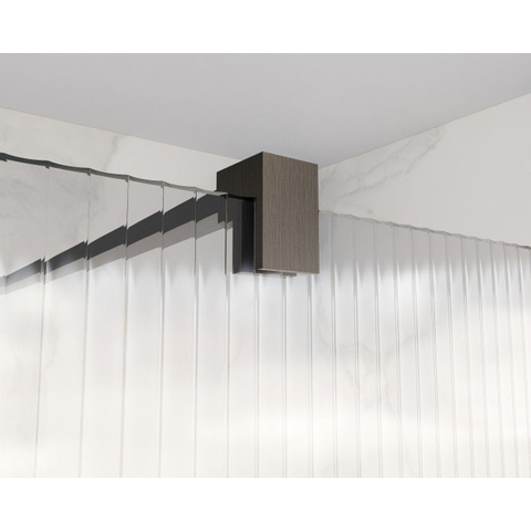 Fortifura Galeria Douche à l'italienne - 110x200cm - verre nervuré - Gunmetal brossé SW917143
