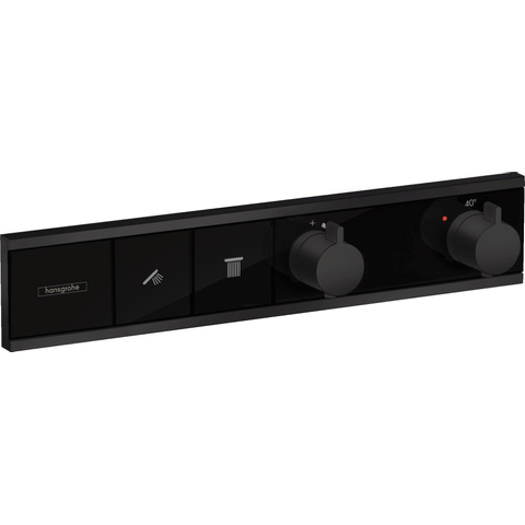 Hansgrohe Rainselect Afbouwdeel - voor inbouw douchekraan - thermostatisch - voor 2 functies - 45.6x90cm - thermostaat - mat zwart SW297617