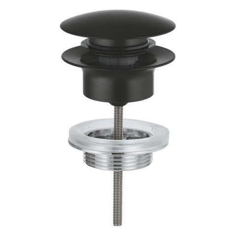 Grohe Eurosmart Wastafelmengkraan - XL-size - waste - push open - matte black (mat zwart) SW1204278