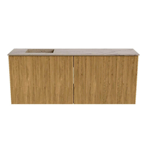 Mondiaz JOYA-DLUX 100cm toiletmeubel - kleur Oak - Wastafel FAYE positie Links 1 kraangat kleur Arena. SW1423868