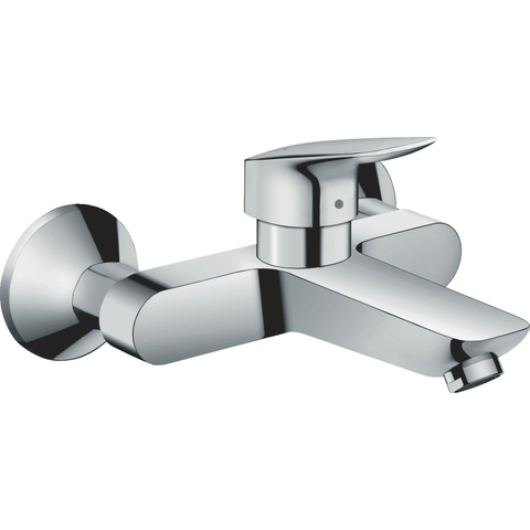 Hansgrohe Logis 1 greeps wastafelkraan - opbouw - wandmontage - hoogglans chroom GA49516
