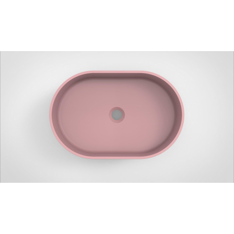 Arcqua Case waskom - 55x36cm - Ovaal - Cast marble Roze Mat SHOWROOMMODEL SHOW27141