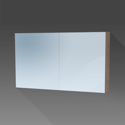 Saniclass Dual Spiegelkast - 120x70x15cm - 2 links- rechtsdraaiende spiegeldeur - MFC - legno viola SW242138