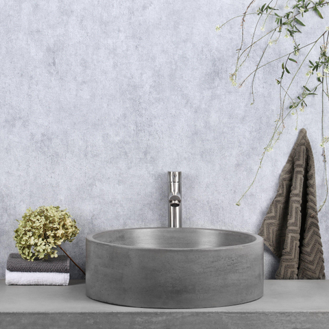 Differnz Marba Vasque Ronde 42x13cm Béton Gris foncé SW373277