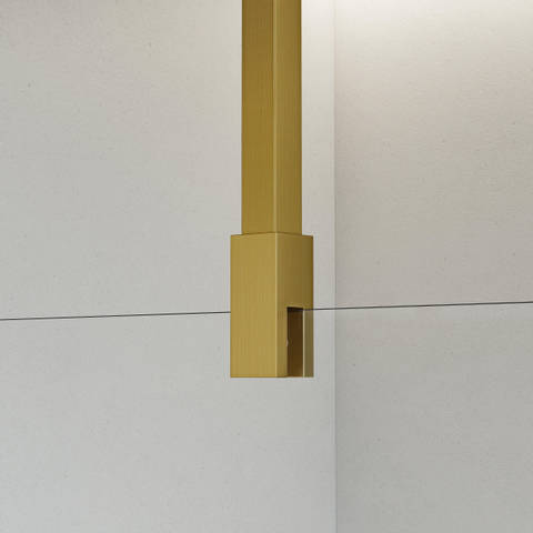 Fortifura Galeria Stabilisatiestang - plafond - tbv inloopdouche 125cm - PVD - geborsteld messing (goud) SW804543