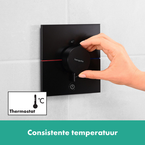 Hansgrohe ShowerSelect Comfort E Mitigeur thermostatique - encastré - 1 fonction - sortie supplémentaire - noir mat SW918006