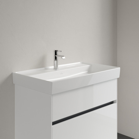 Villeroy & Boch Collaro meubelwastafel - 80x47cm - zonder overloop - 1 kraangat CeramicPlus - White Alpine (glans wit) SW358375