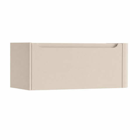 H&R Badmeubelen Juice Meuble sous vasque - 100x45x40cm - angle droit arrondi - 1 tiroir - poignée intégrée - Merino SW1489090