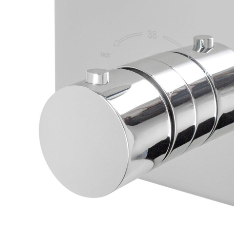 Wiesbaden Caral Ensemble de finition thermostat encastré 2 voies chrome SW62492