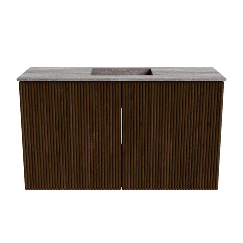 Mondiaz JOYA-DLUX 70cm toiletmeubel - kleur Walnut - Wastafel FAYE positie Midden Zonder kraangat kleur Oza. SW1424580