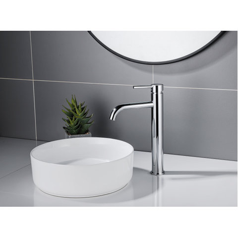 Fortifura Calvi Wastafelkraan - 33.9cm - verhoogd - opbouw - hoogglans chroom SW377811