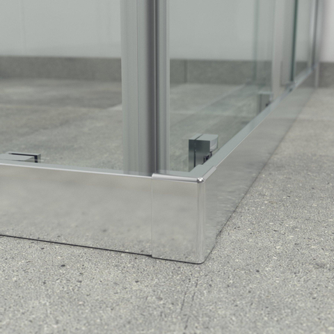 FugaFlow Boutry Quick Fit cabine de douche - carré - 90x90x195cm - accès d'angle - porte coulissante - anti calcaire - Chrome SW999907
