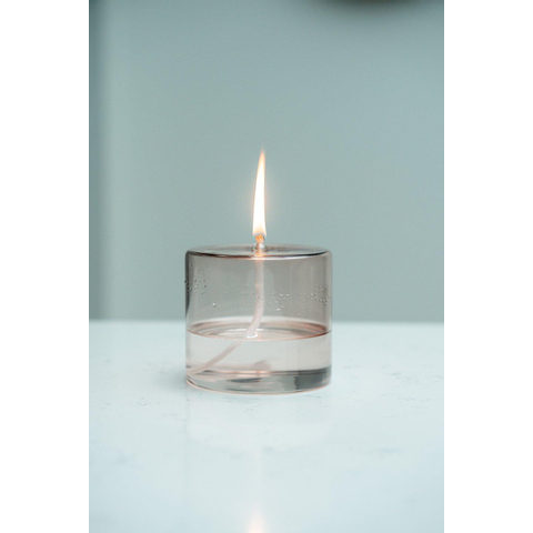 Wellmark olielamp - 9x10cm - gerecycled glas - pink SW891022