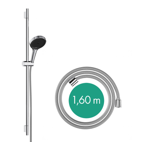 Hansgrohe RainFinity Doucheset - 130 - 3jet S Puro - 90cm pushsl Designflex - doucheslang - 160cm - hoogglans chroom SW918517