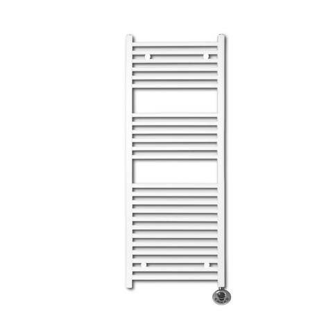 Sanicare Lumara Radiateur electrique - 120x50cm - 750W - thermostat chrome - en bas à droite - aluminium - blanc mat SW1581506