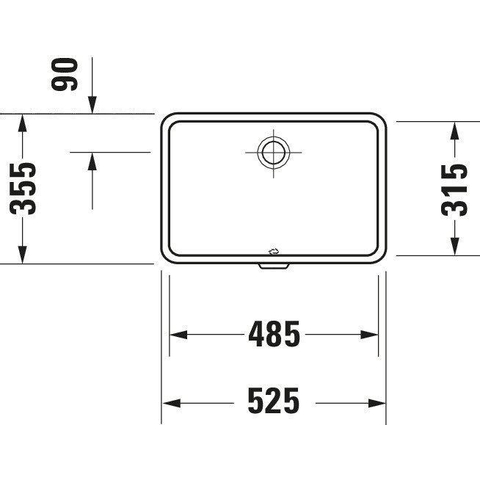 Duravit Vero Inbouwwastafel - 48.5x31.5cm - voor onderbouw - met overloop - zonder kraangat - glans wit 0291361