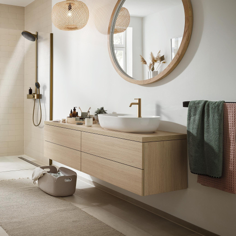 Hansgrohe Tecturis s Wastafelmengkraan - zonder waste - coolstart - 11.6cm uitloop - geborsteld brons SW918502