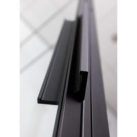 Riho Grid draaideur XL 130x200cm zwart profiel en helder glas SW258586
